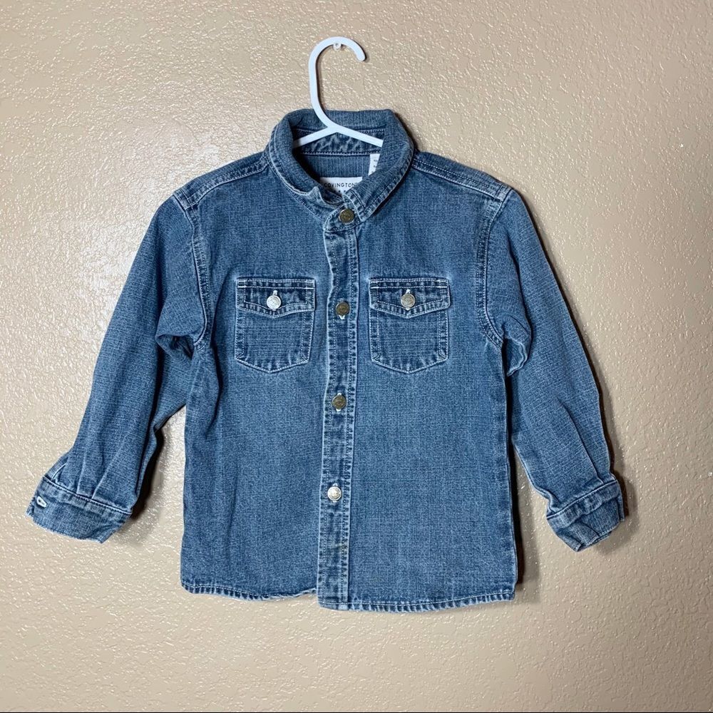 Covington toddler boy jean button down shirt‎